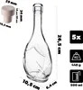 KADAX szklana butelka na nalewkę 500 ml z syntetycznym Podgląd zdjęcia produktu 2