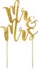 Cake Topper Mr & Mrs / Hochzeit 25,5 cm, oro Anteprima dell’immagine prodotto 1