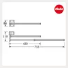 Porte-serviettes Hailo 3142901 blanc pur 2 parties 430 mm Voir les images du produit 3