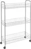 A three-tier metal wire shelving unit on wheels. Produktbild-Vorschau