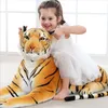 Plüschtiger, weich, bequem, Stofftier, gelb, großer Tiger, Produktbild-Vorschau 7