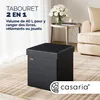 CASARIA® 2x Tabouret cube noir avec espace de rangement Voir les images du produit 2