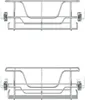 vidaXL Drátěné koše do kuchyně 2 ks. Výsuvné stříbrné 45 cm Náhled obrázku produktu 5