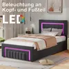 STILVORA Boxspringbett 90×200 cm mit Bettkasten, LED Produktbild-Vorschau 4