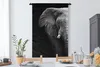 MuchoWow® Wandteppich Wandbehang Elefant - Schwarz - Weiß - Produktbild-Vorschau 3