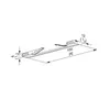 A technical drawing with dimensions of a metal component. Produktbild-Vorschau