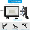LED Fluter mit Bewegungsmelder Außen Baustrahler IP66 Produktbild-Vorschau 2