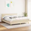 Boxspringbett mit Matratze Creme 180x200 cm Stoff Produktbild-Vorschau 2
