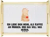 Mr. & Mrs. Panda Deko Tablett Bär Morgenkaffee - Grau Produktbild-Vorschau 1