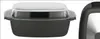 A black casserole dish with a clear glass lid. Náhled obrázku produktu