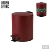 Urban Living Treteimer Toulon - dunkelrot - 5L - Metall Produktbild-Vorschau 5