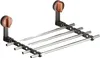A product shot of a foldable suction cup clothes drying rack. Anteprima dell’immagine prodotto