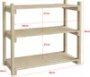 Stojak na buty 'Them' z 3 półkami drewno sosnowe 60 x 68 x Podgląd zdjęcia produktu 3