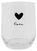 Clayre & Eef, vaso de vidrio de 300 ml, diseño de corazón Vista previa de la imagen del producto 1