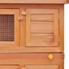 vidaXL Drevená klietka pre králiky so 4 dvierkami Náhľad obrázku produktu 3