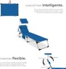 Chaise longue en aluminium Aurelie, rembourrée et pliable - Voir les images du produit 3