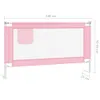 vidaXL Kleinkind-Bettschutzgitter Rosa 140x25 cm Stoff Produktbild-Vorschau 8