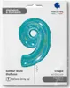 Riesenzahl Folienballon 40"/102cm | Holo Tiffany Zahl: 9 Produktbild-Vorschau 2