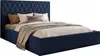 FEDVE Polsterbett Cupo aus Velvet 200x200 cm, Blau Produktbild-Vorschau 5