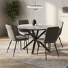 Homestyle4u Essgruppe mit 4 Stühlen 5 tlg Esstisch rund 110 Produktbild-Vorschau 3
