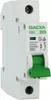 A white electrical circuit breaker with a green lever, set against a white background. Anteprima dell’immagine prodotto