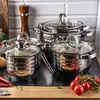 Klausberg garnki stalowe 10 elementów 1.7l, 2.1l, 2.9l, Podgląd zdjęcia produktu 3