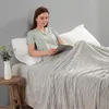 Coperta copriletto a righe poltrona letto grande grigio Anteprima dell’immagine prodotto 5