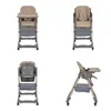 A collage of four images showing a high chair from different angles. Produktbild-Vorschau