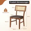COSTWAY Chaises de salle à manger en rotin, lot de 2, Voir les images du produit 3