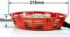 A red starter pull for a generator is shown on a white background with dimensions indicated. Voir les images du produit
