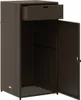 vidaXL Szafka ogrodowa brązowa 55x55x111 cm z polirattanu Podgląd zdjęcia produktu 7