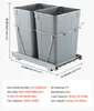 SucceBuy Wyciągane kosze na śmieci (35 Qt + 35 Qt) do Podgląd zdjęcia produktu 7
