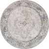 Tapis VALLEY Rond Gris Vintage Beige Chambre 80 x 80 cm Voir les images du produit 2