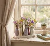 Handgefertigte kleine Keramik Deko Blumenvasen Set aus 7 Produktbild-Vorschau 3