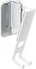 A white wall mount bracket for a speaker. Voir les images du produit