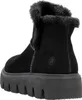 A black winter boot with a thick sole and fur lining, shown from the back. Voir les images du produit