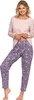 Damen-Pyjama, zarte Spitze, lange Ärmel, Blumenmuster, Produktbild-Vorschau 6