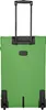 The back of a green rolling suitcase with a black retractable handle and black wheels. Anteprima dell’immagine prodotto