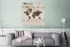MuchoWow® Poster Weltkarte - Blumen - Grün 75x75 cm - Wand Produktbild-Vorschau 5