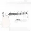 Edelstahl Hakenleiste 41cm mit 6 Belastbar bis 30kg Haken Produktbild-Vorschau 6