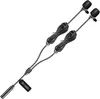 A pair of black lavalier microphones with cables and connectors, presented on a white background. Náhľad obrázku produktu