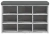 vidaXL Lavica na topánky betónová sivá 82x32x50 cm Materiál Náhľad obrázku produktu 4