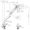 Maclean Monitorhalterung, Doppelarm, mit Gasfeder, 17"-45", Produktbild-Vorschau 8
