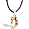 SERASAR | Collier en cuir pour homme [Flamme] en acier Voir les images du produit 1