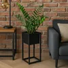 Kwietnik Concove Loft 40 Cm Czarny na taras do domu ogrodu Podgląd zdjęcia produktu 3