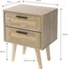 ML-Design Nachttisch mit 2 Schubladen, 40x50,5x30 cm, Eiche Produktbild-Vorschau 5