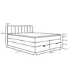 TRADA Gusto Lit Boxspring Lit adulte 140x200 avec Voir les images du produit 4