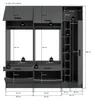 Waschmaschinenschrank "Flexy" in grau Set 3-teilig 182 x Produktbild-Vorschau 11