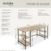 Bureau informatique STOKE 137x55x75cm - Bois clair Voir les images du produit 6