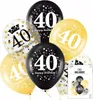 Set Di Palloncini Con Coriandoli Per La Decorazione Del 40° Anteprima dell’immagine prodotto 1